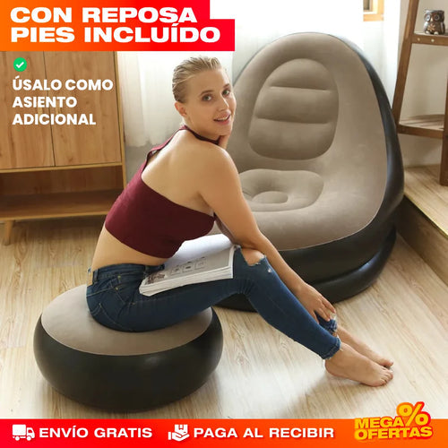 🛋️ Tumbona Inflable de Confort Premium
