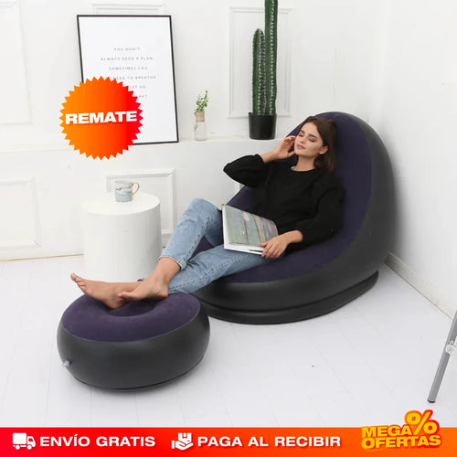 🛋️ Tumbona Inflable de Confort Premium