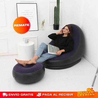 🛋️ Tumbona Inflable de Confort Premium