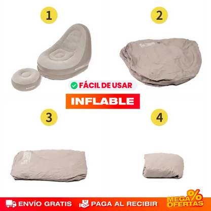 🛋️ Tumbona Inflable de Confort Premium