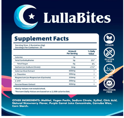 Gomas LullaBites Melatonina Dormir 60 cp