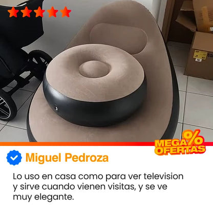 🛋️ Tumbona Inflable de Confort Premium