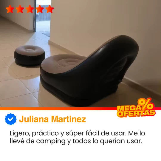🛋️ Tumbona Inflable de Confort Premium